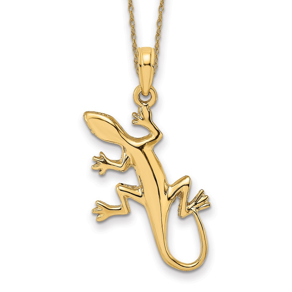 14k Gecko Necklace