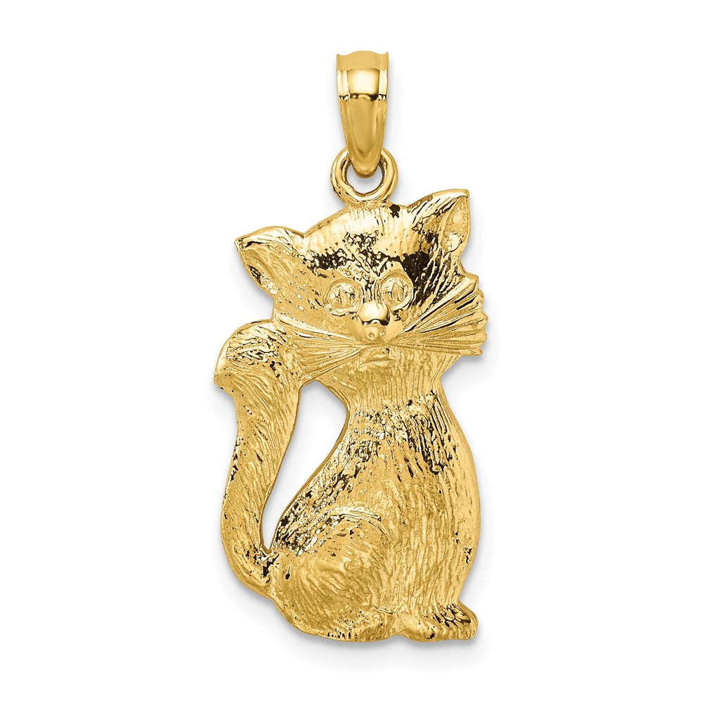 14K Sitting Cat Charm