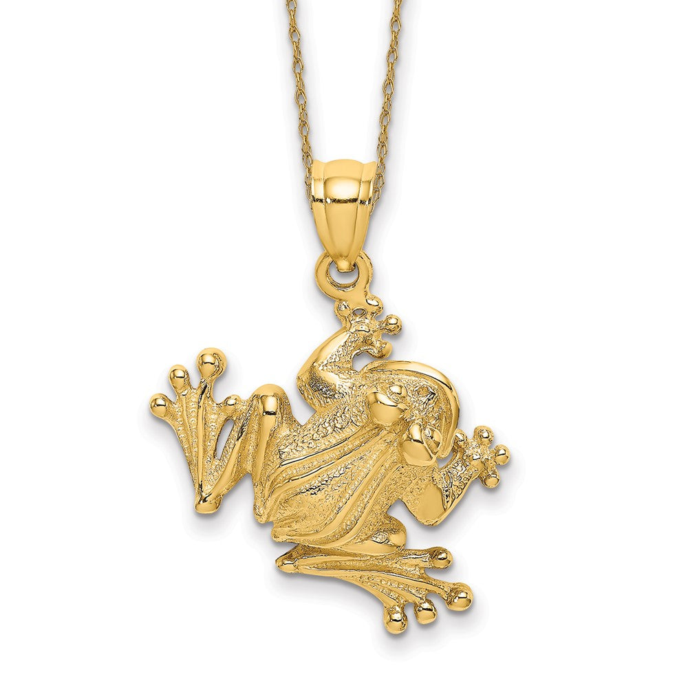 14k Frog Sitting Necklace