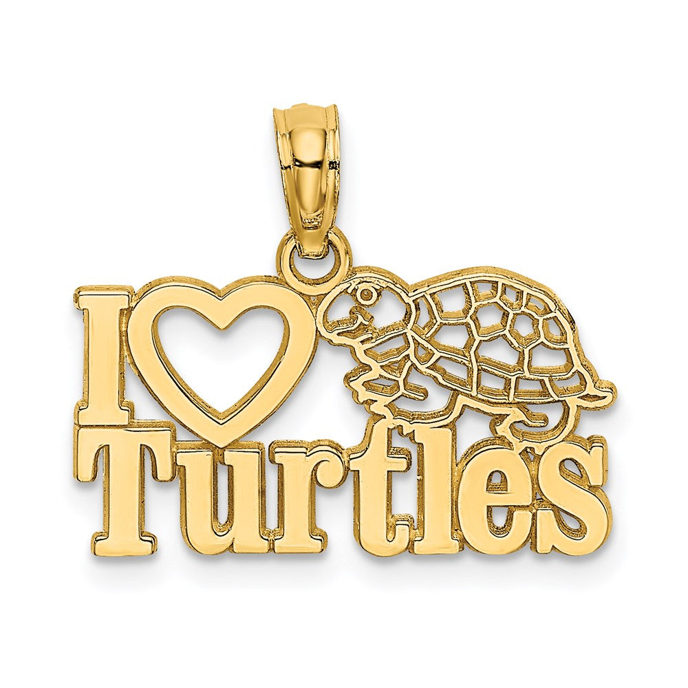 14K I HEART TURTLES Charm