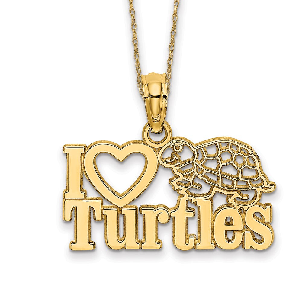 14k I HEART TURTLES Necklace