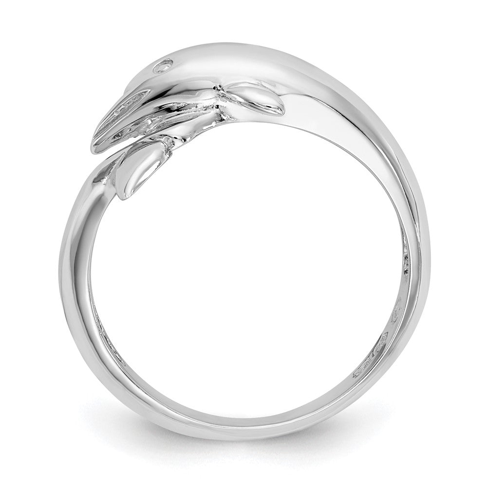 14k White Gold Dolphin Ring