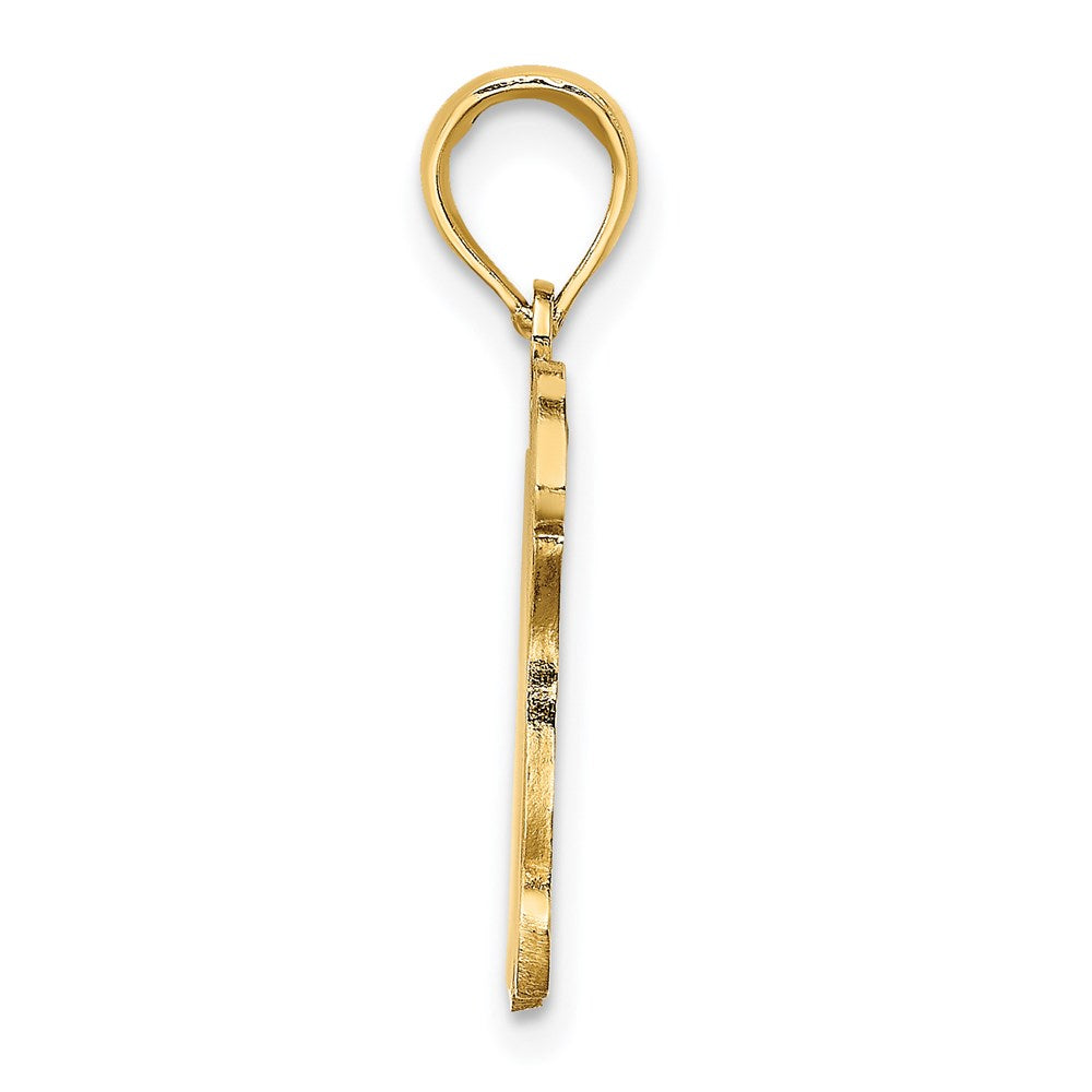 14K Brown, Tan and Black Enamel Cartoon Turtle Charm