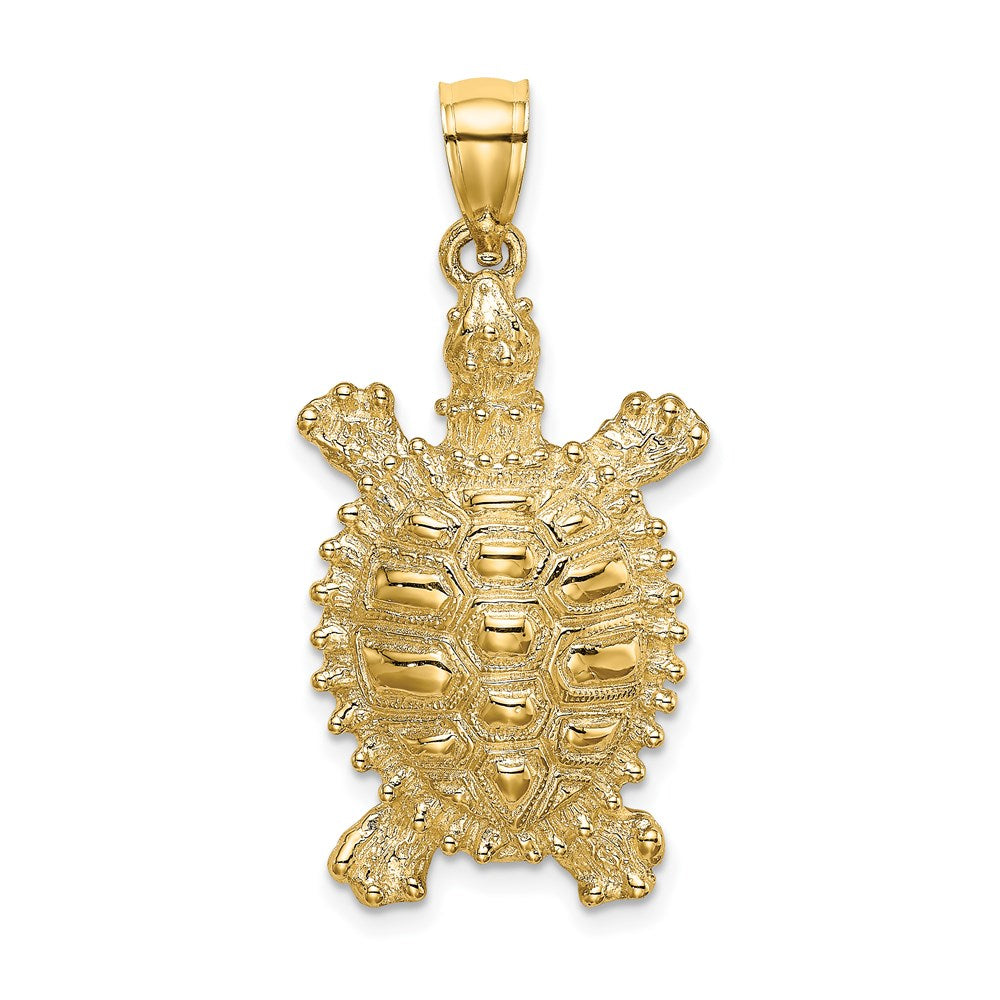 14K Large Land Turtle Charm