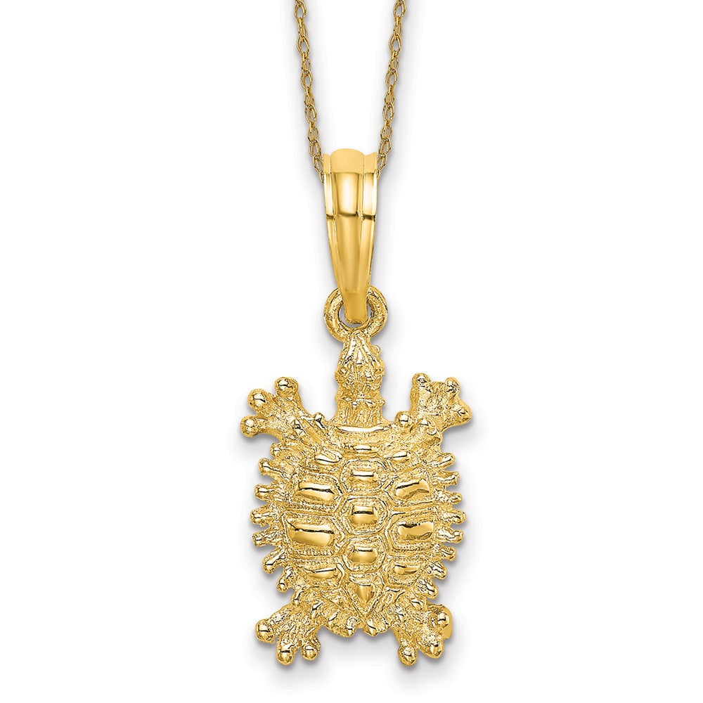 14k Land Turtle Necklace