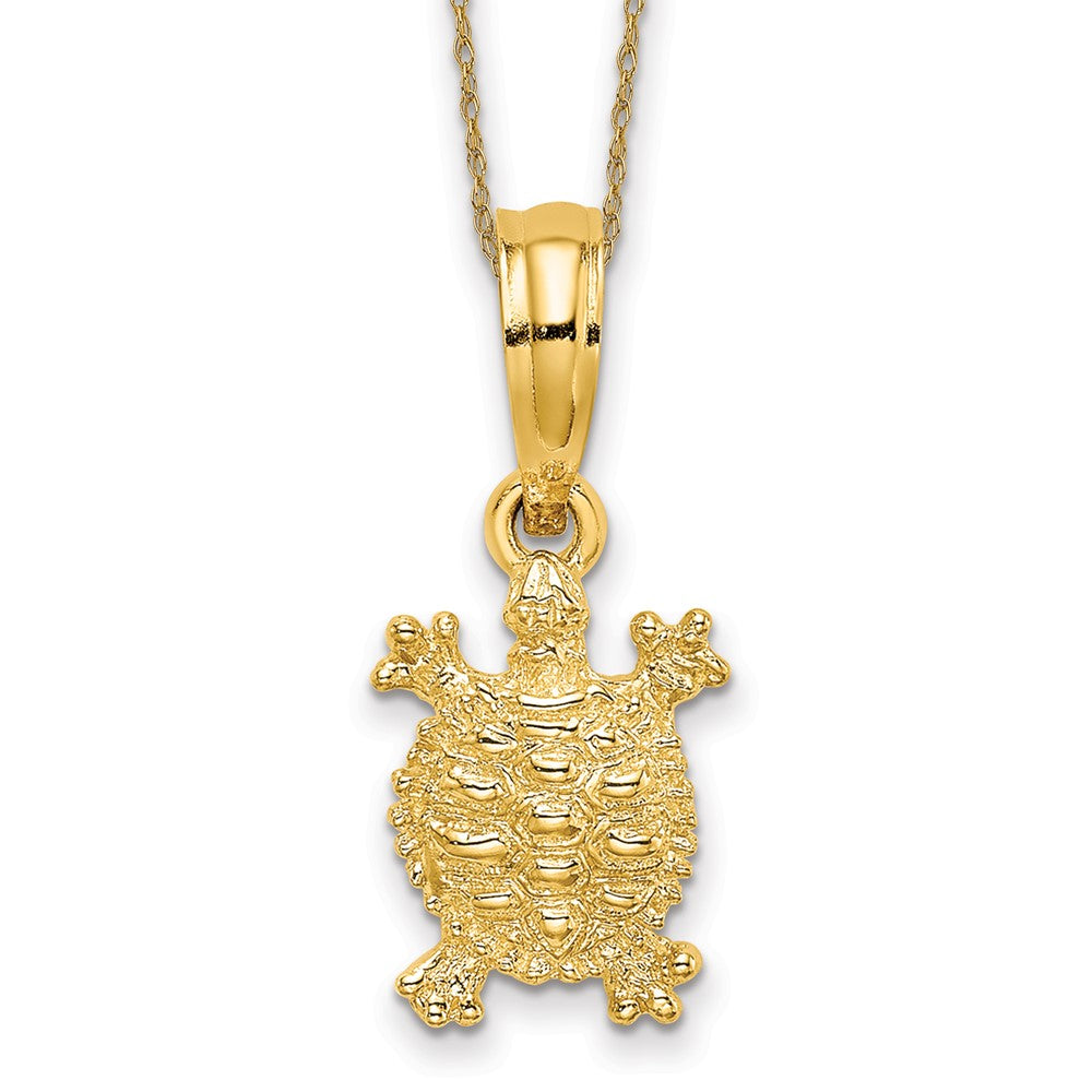 14k Land Turtle Necklace