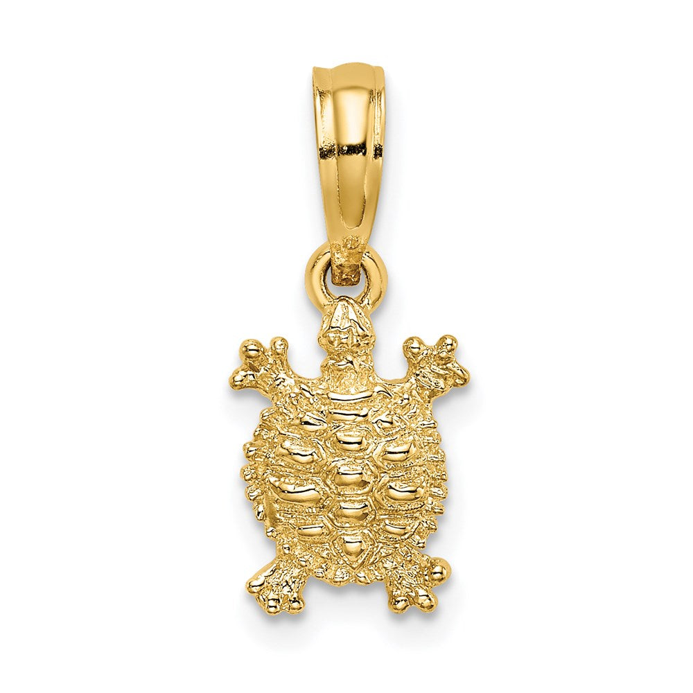 14K Mini Land Turtle Charm