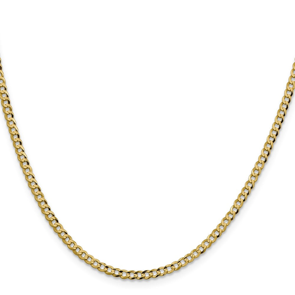 14K Lightweight Flat Cuban with Lobster Clasp Chain