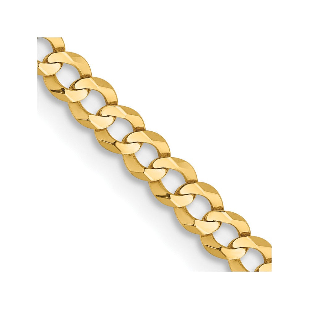 14K Lightweight Flat Cuban with Lobster Clasp Chain