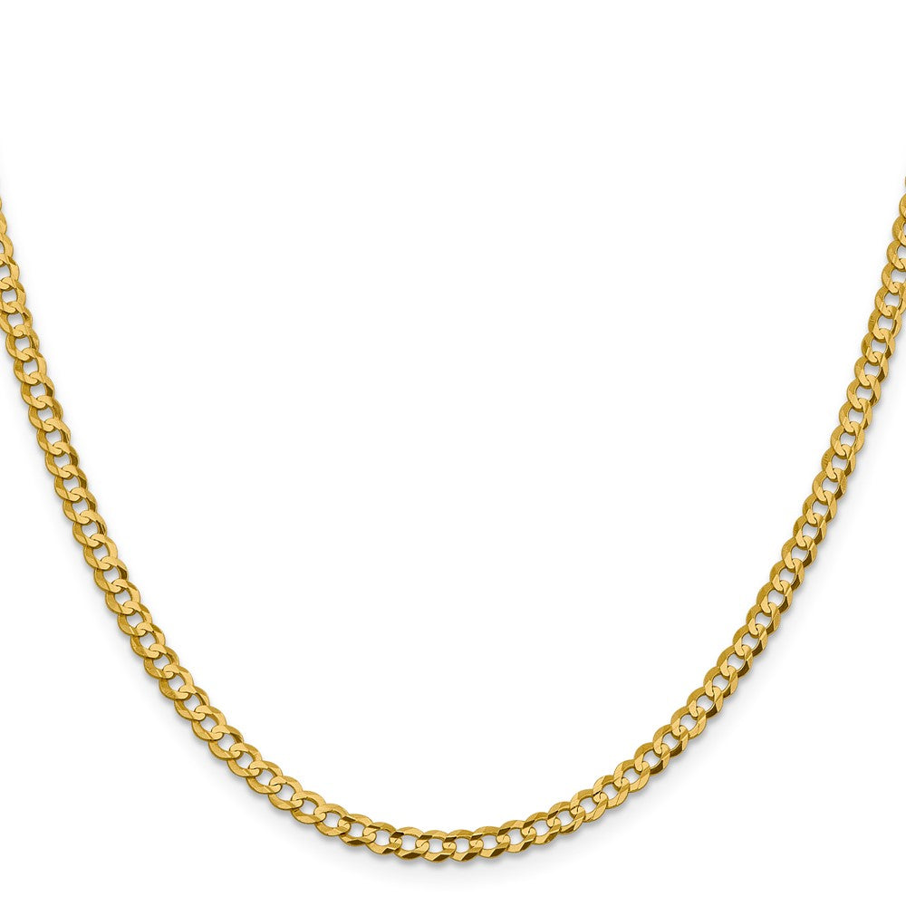 14K Lightweight Flat Cuban with Lobster Clasp Chain