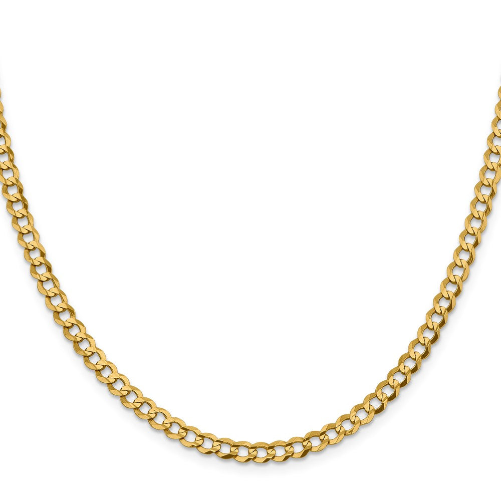 14K Lightweight Flat Cuban with Lobster Clasp Chain