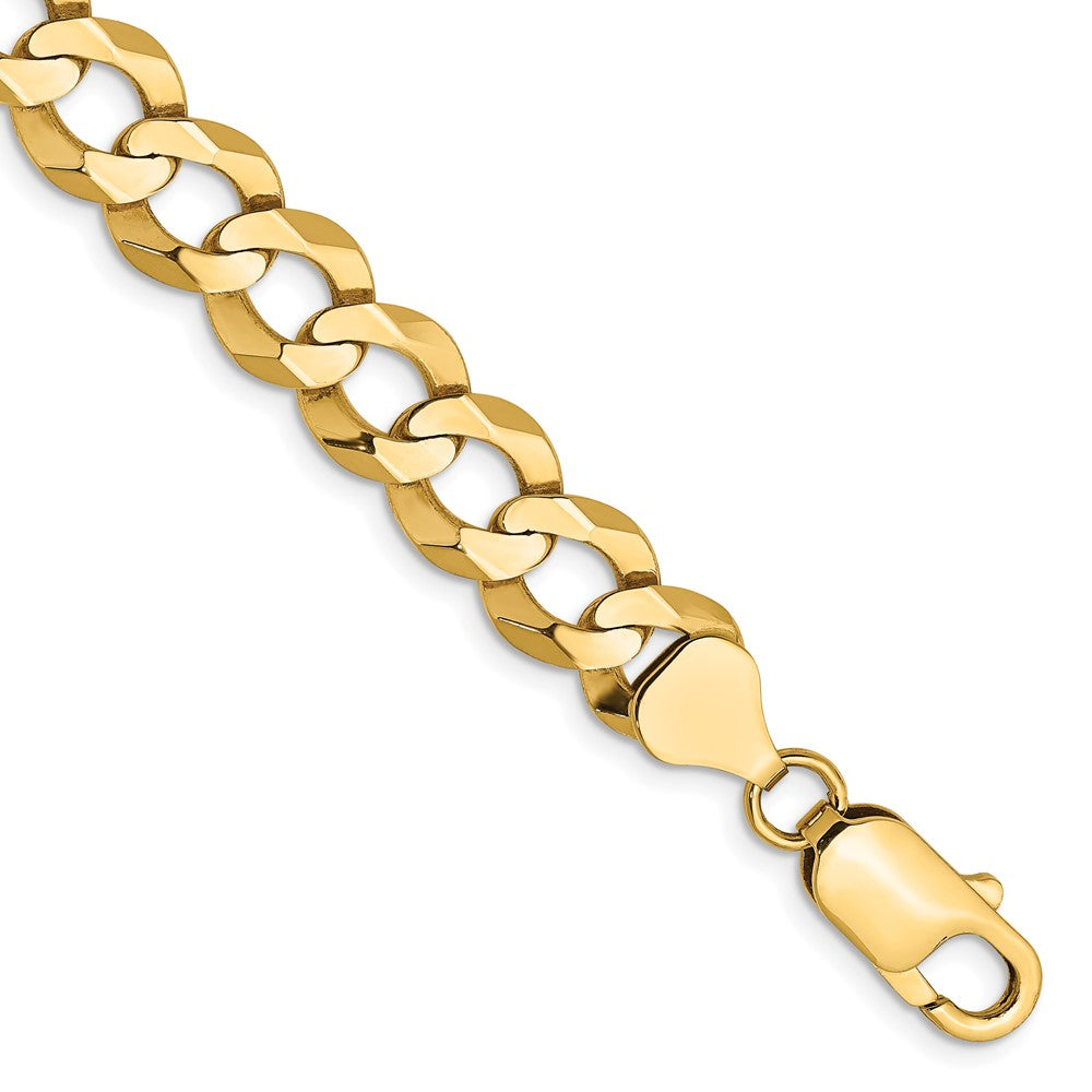 14K Lightweight Flat Cuban with Lobster Clasp Bracelet