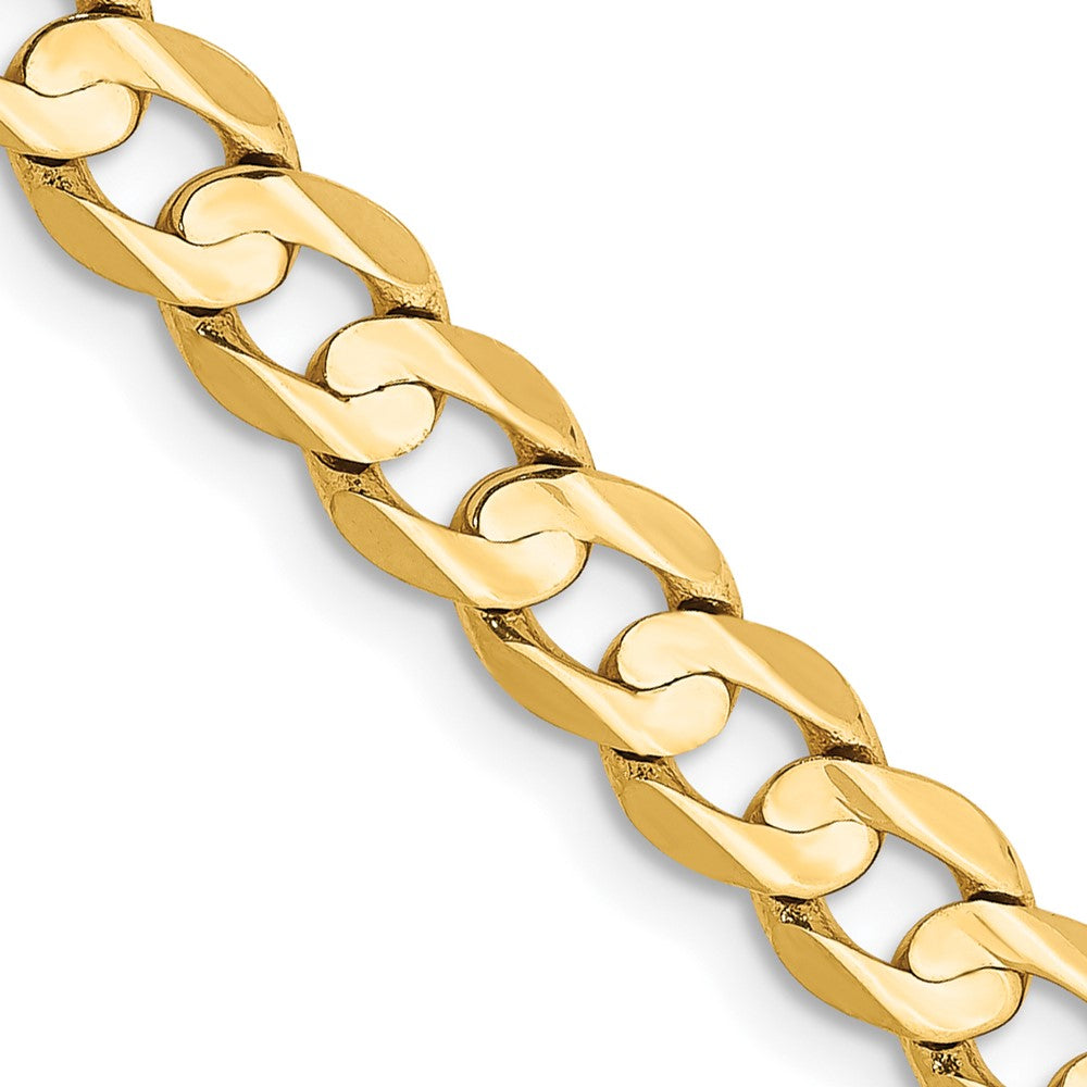 14K Open Concave Curb with Lobster Clasp Chain