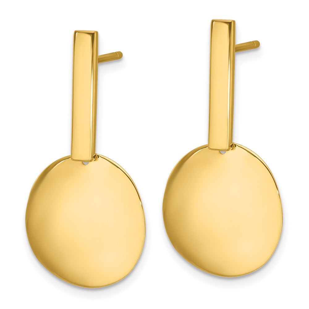 14K Polished Drop Post Earrings