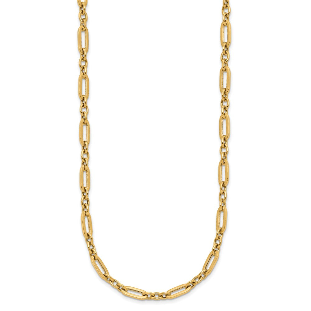 14K Polished Fancy Link Necklace