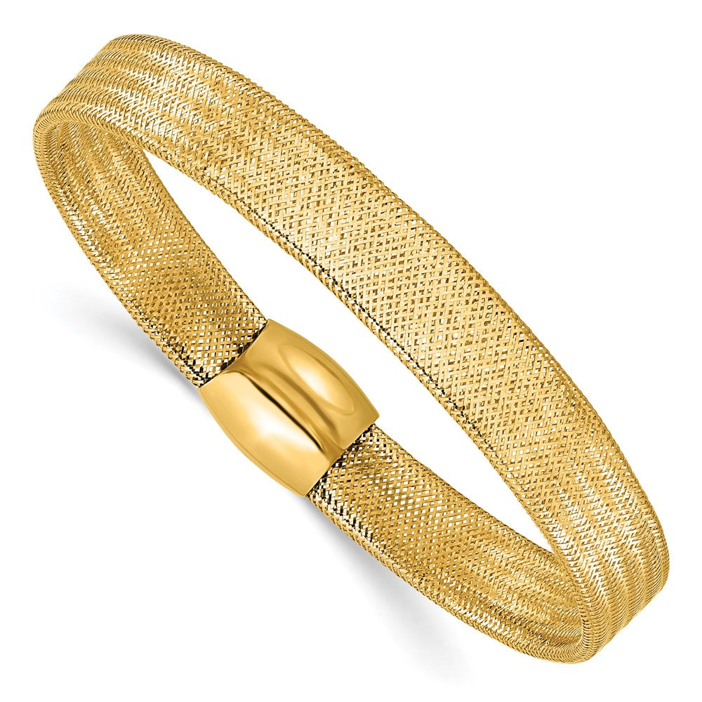 14K Mesh Slip-on Stretch Bracelet