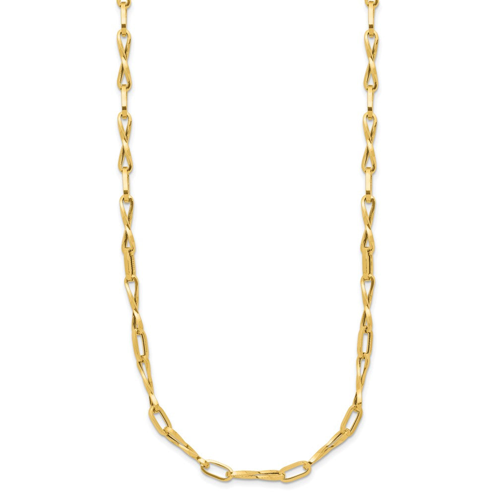 14K Polished Fancy Twisted Link Necklace