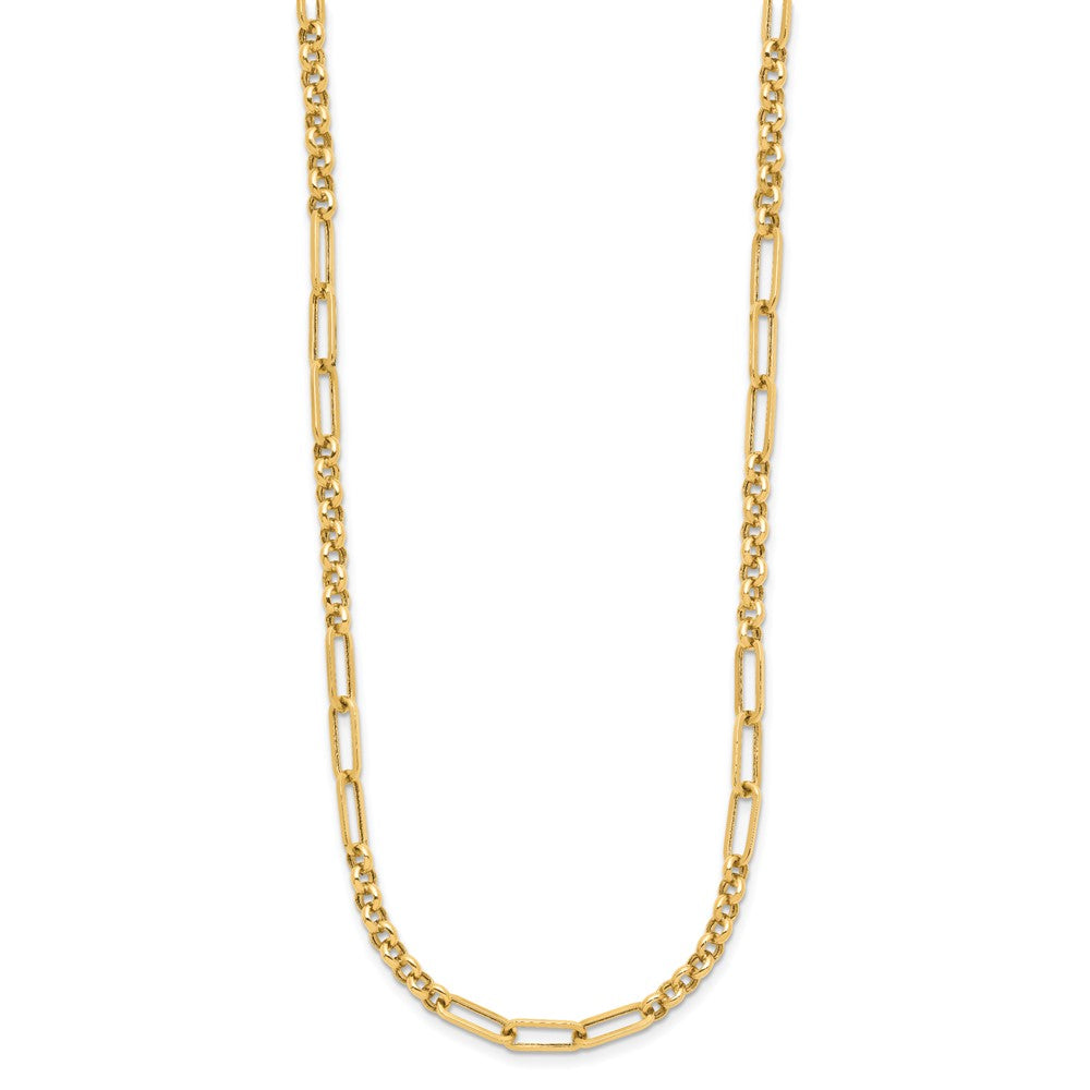 14K Polished Fancy Link Necklace