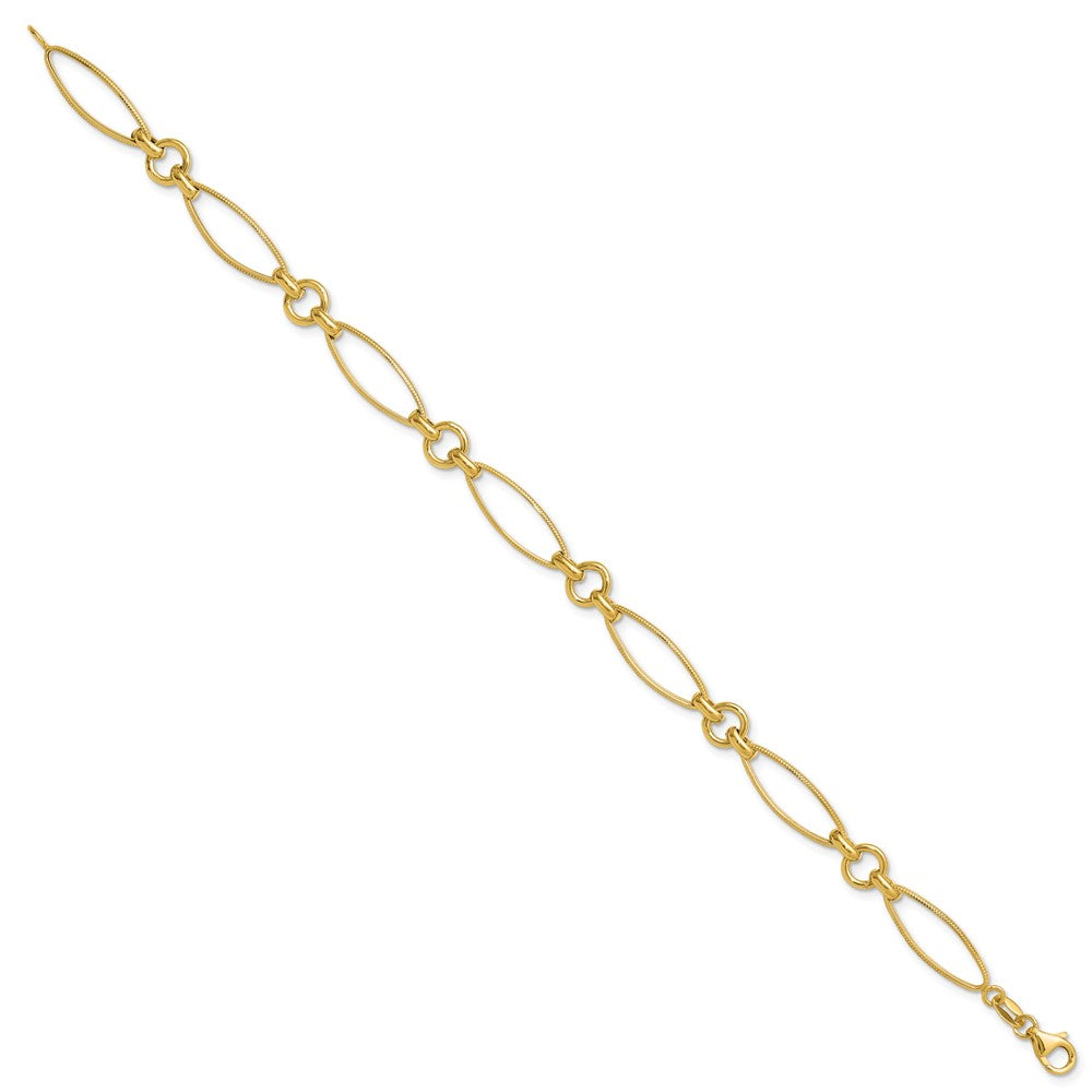 14K Polished Fancy Link Bracelet