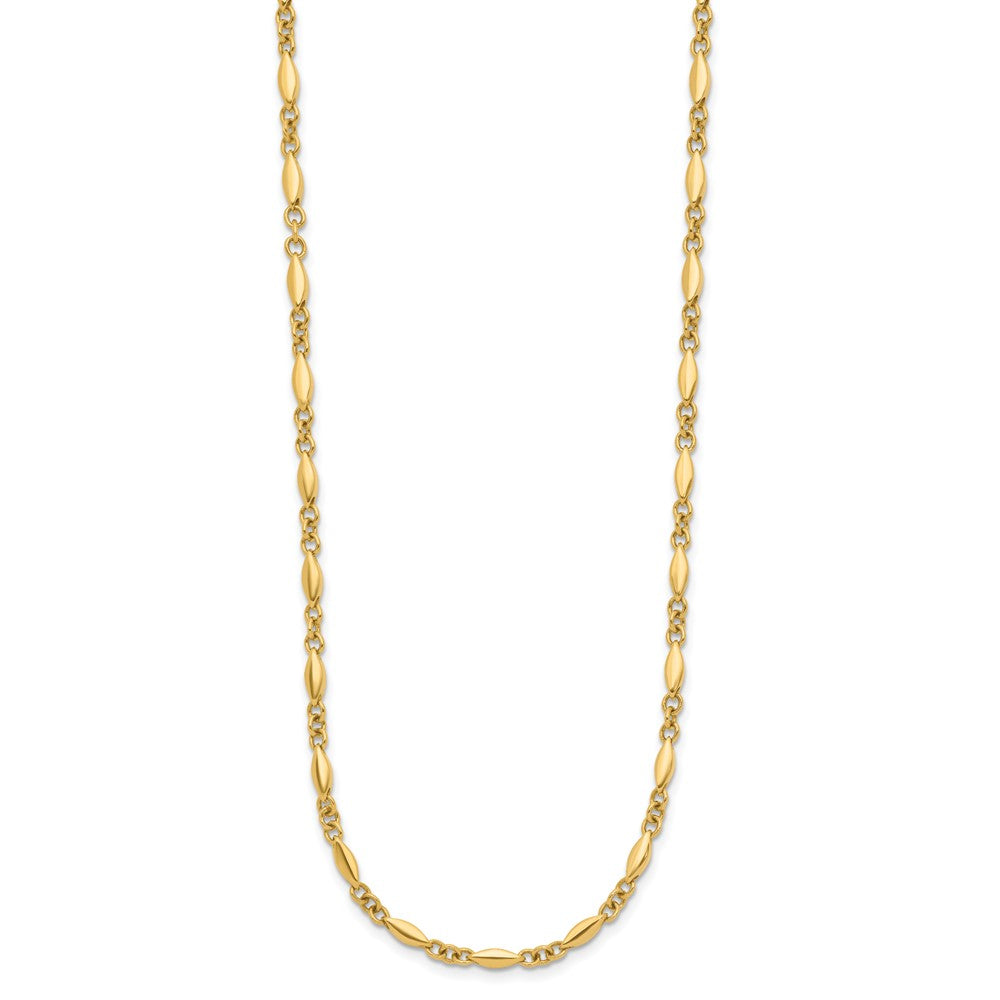 14K Polished Fancy Link Necklace