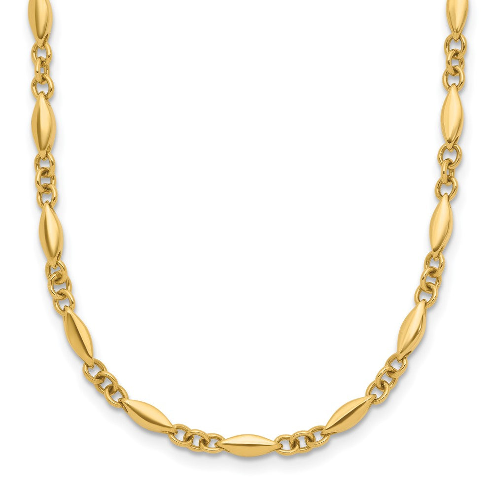 14K Polished Fancy Link Necklace