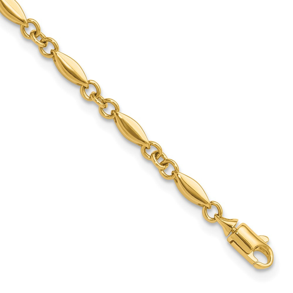 14K Polished Fancy Link Bracelet