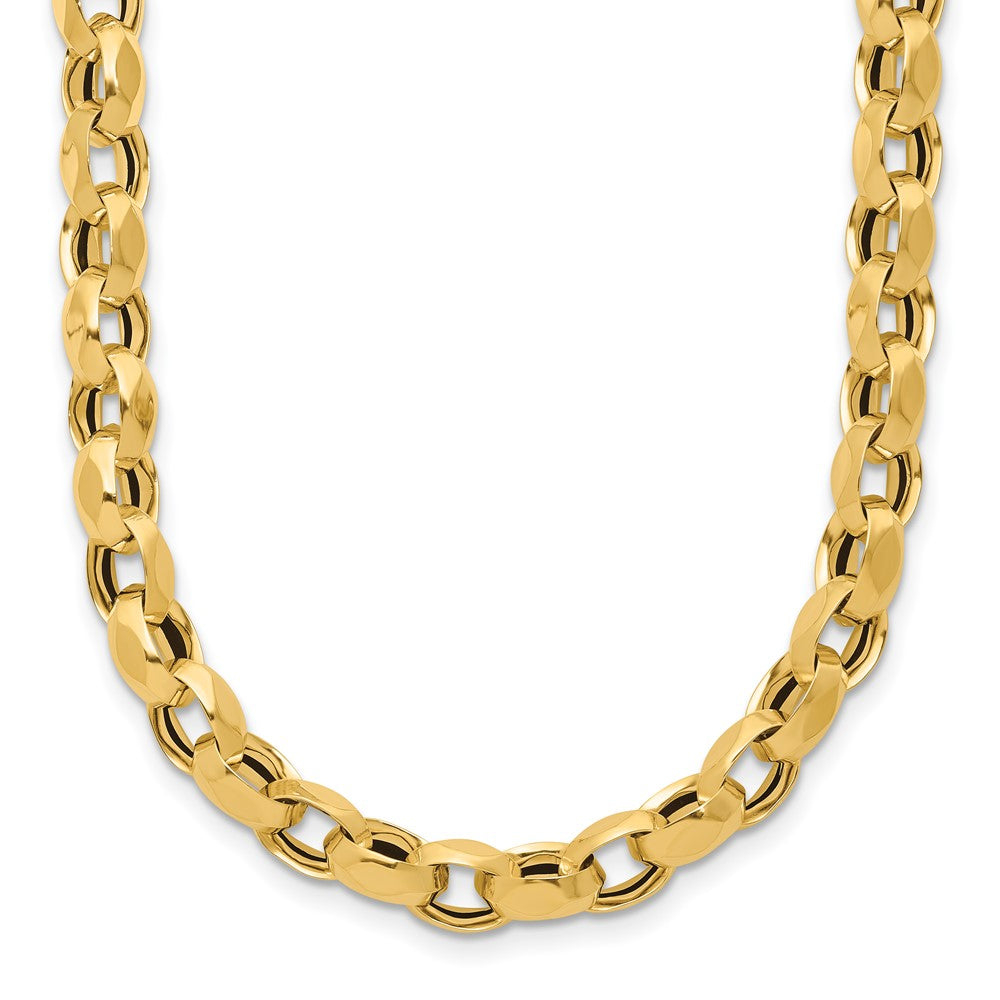 14K Polished Fancy Link Necklace