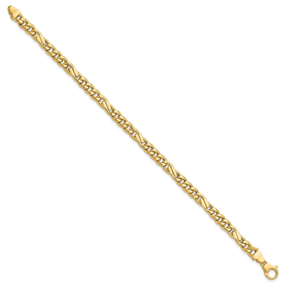 14K Polished Fancy Figaro Link Bracelet