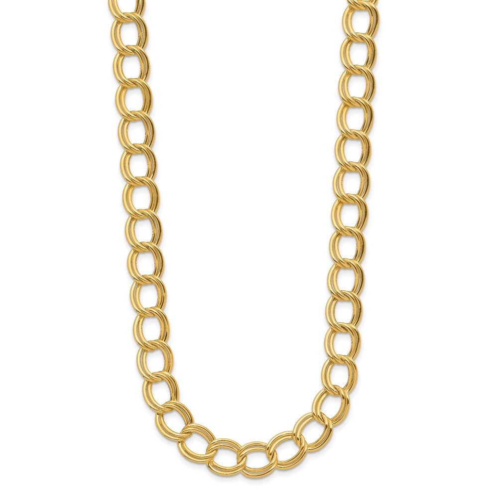 14K Polished Fancy Circle Link Necklace