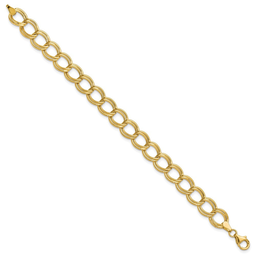 14K Polished Fancy Circle Link Bracelet