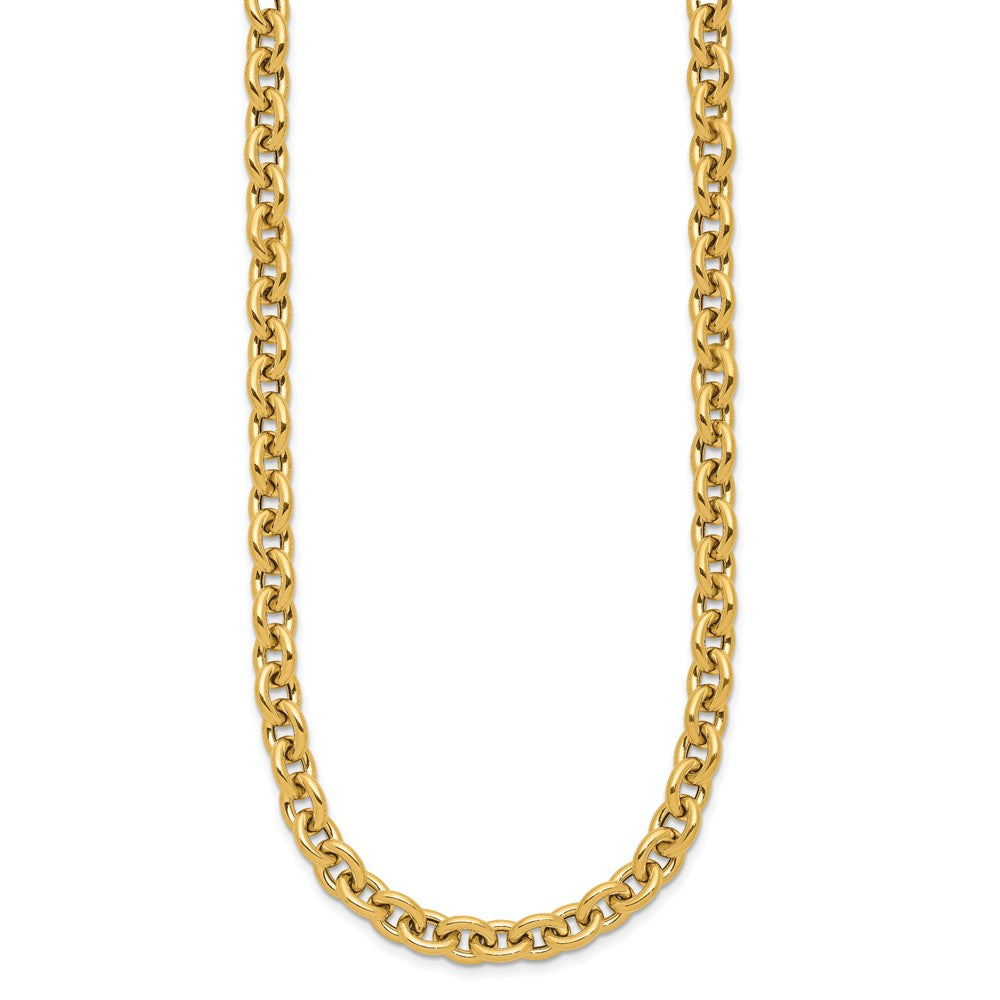 14K Polished Fancy Circle Link Necklace