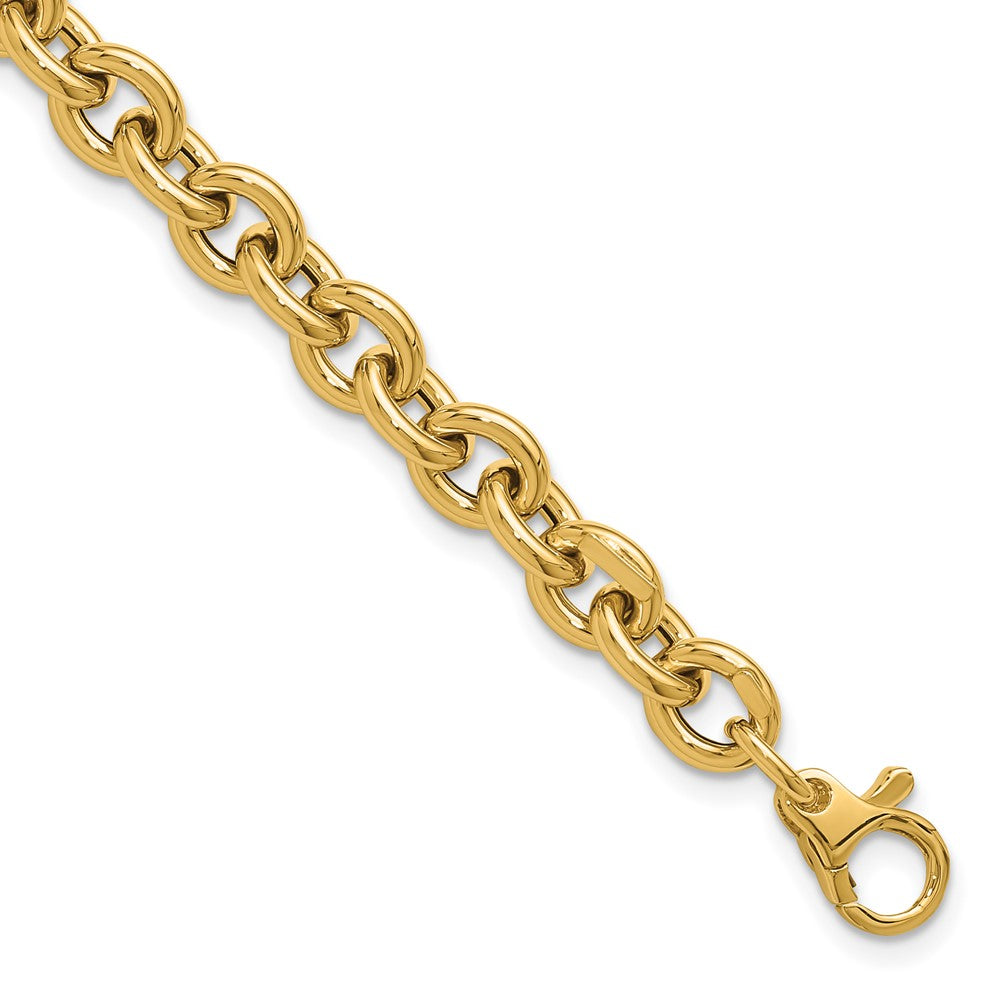 14K Polished Fancy Circle Link Bracelet