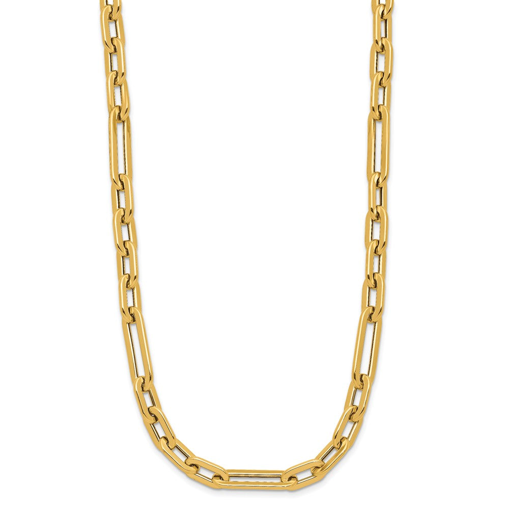 14K Polished Fancy Link Toggle Clasp Necklace