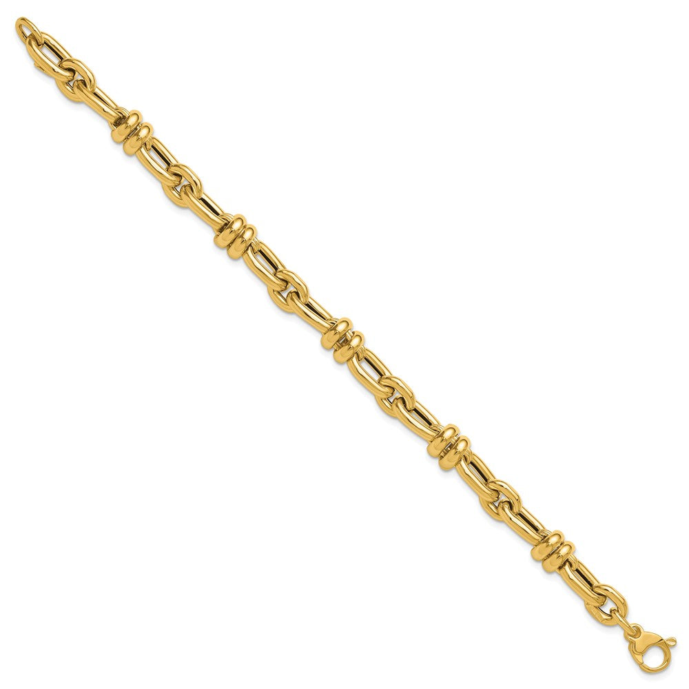 14K Polished Fancy Link Bracelet