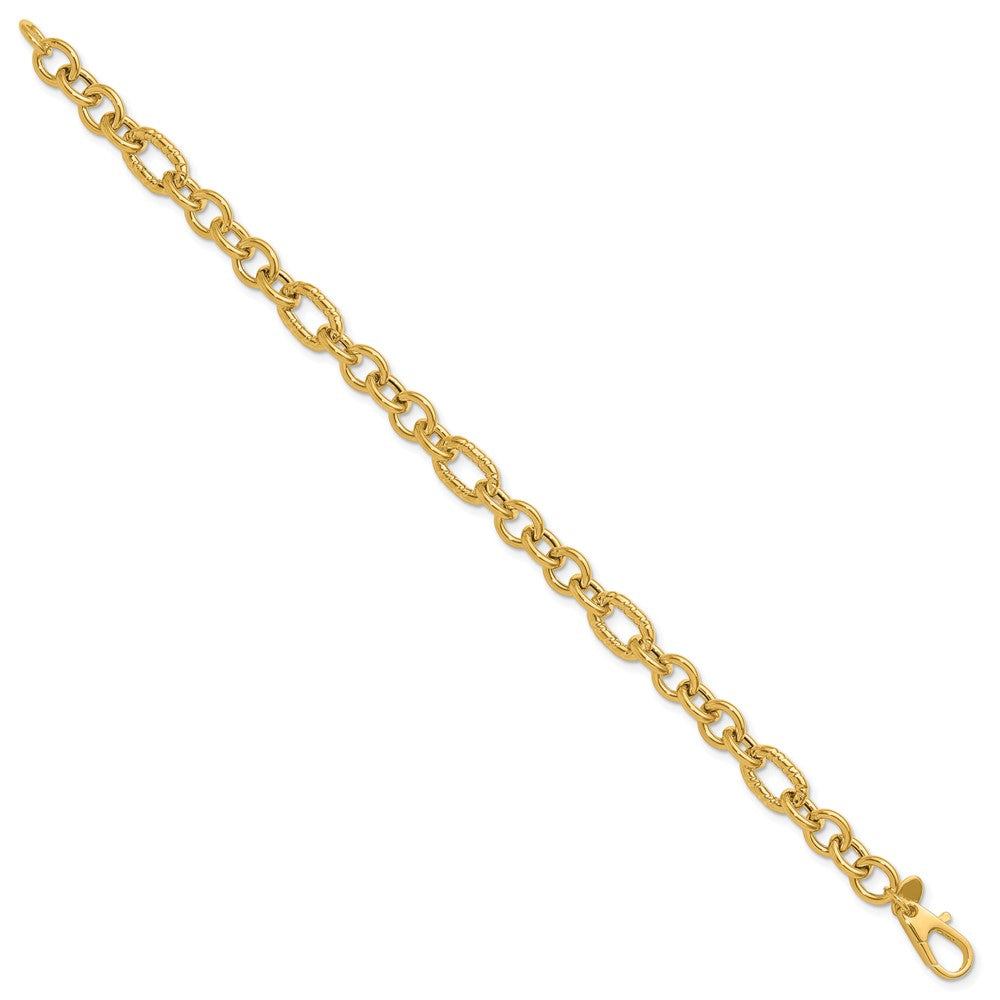 14K Polished Fancy Link Bracelet