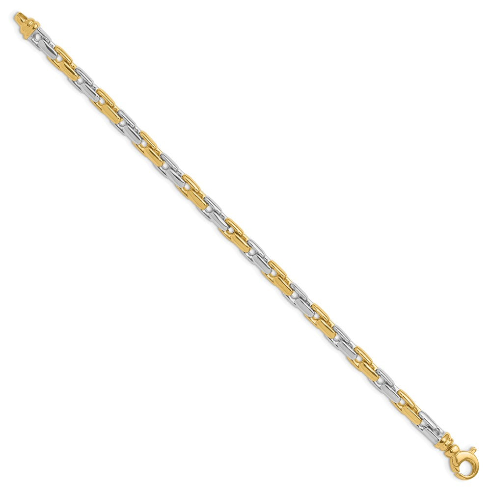 14K Two-tone Polished Fancy Link Bracelet