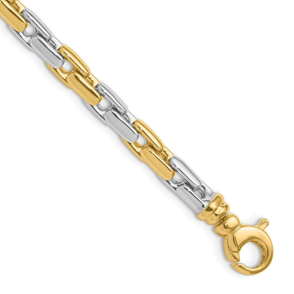 14K Two-tone Polished Fancy Link Bracelet