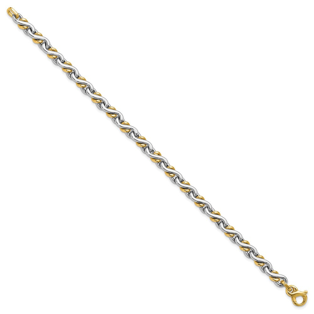 14K Two-Tone Polished Fancy Link Bracelet