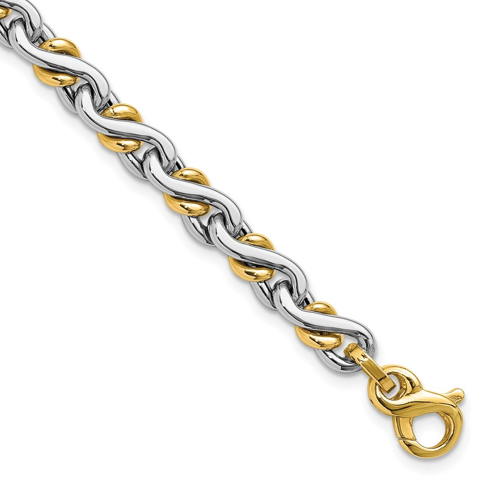 14K Two-Tone Polished Fancy Link Bracelet