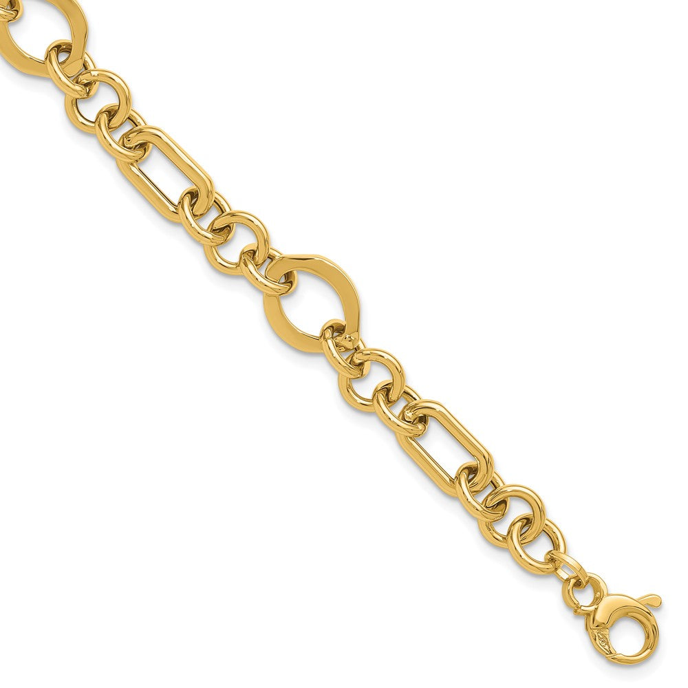 14K Polished Fancy Link Bracelet