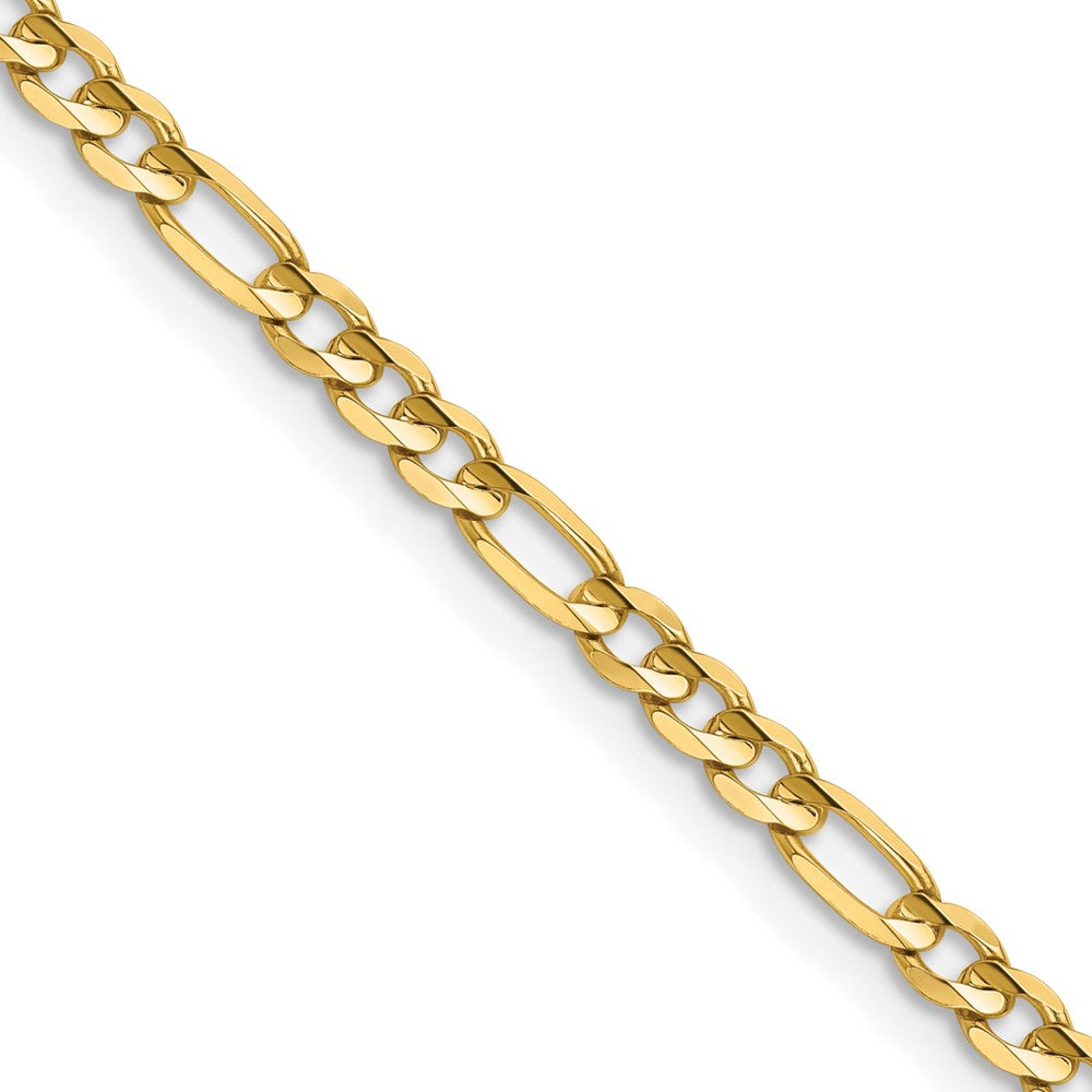 14K Concave Open Figaro with Lobster Clasp Chain