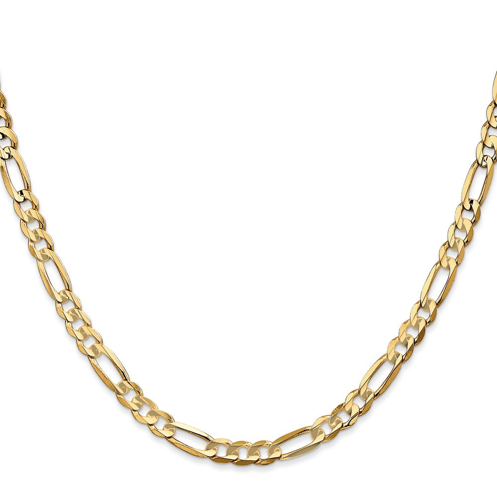 14K Concave Open Figaro with Lobster Clasp Chain