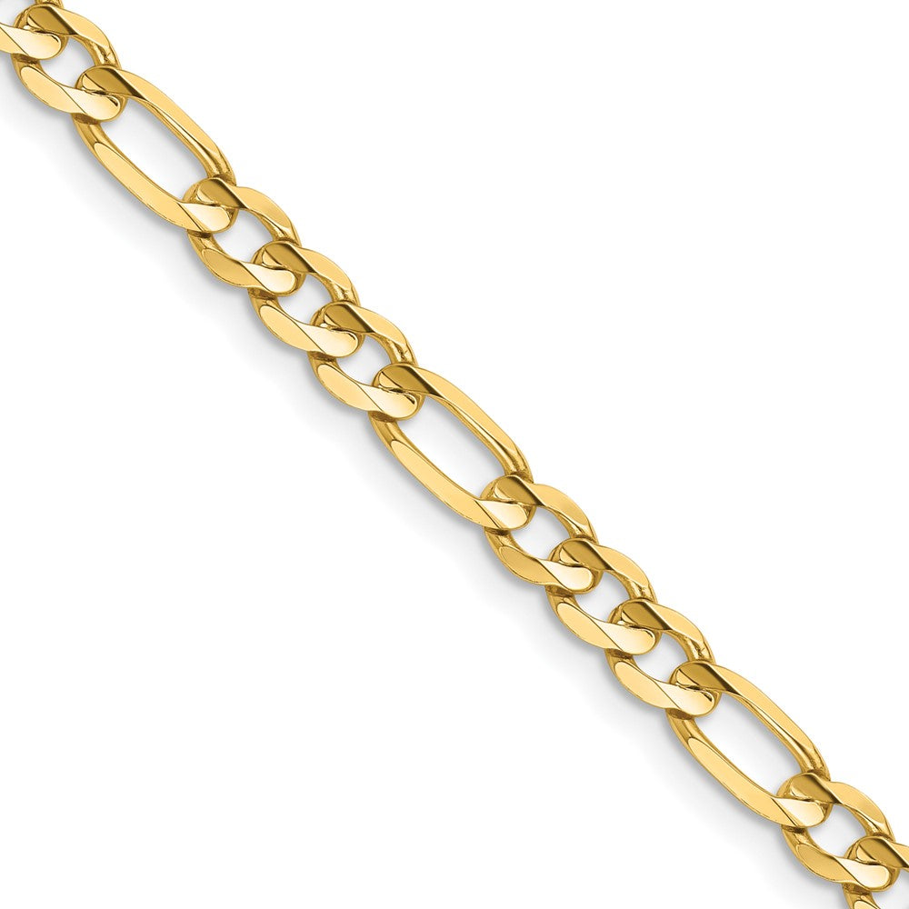 14K Concave Open Figaro with Lobster Clasp Chain