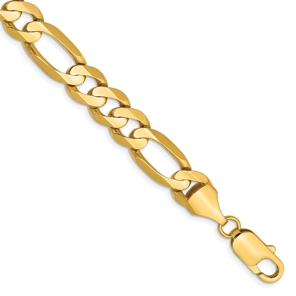 14K Concave Open Figaro with Lobster Clasp Chain