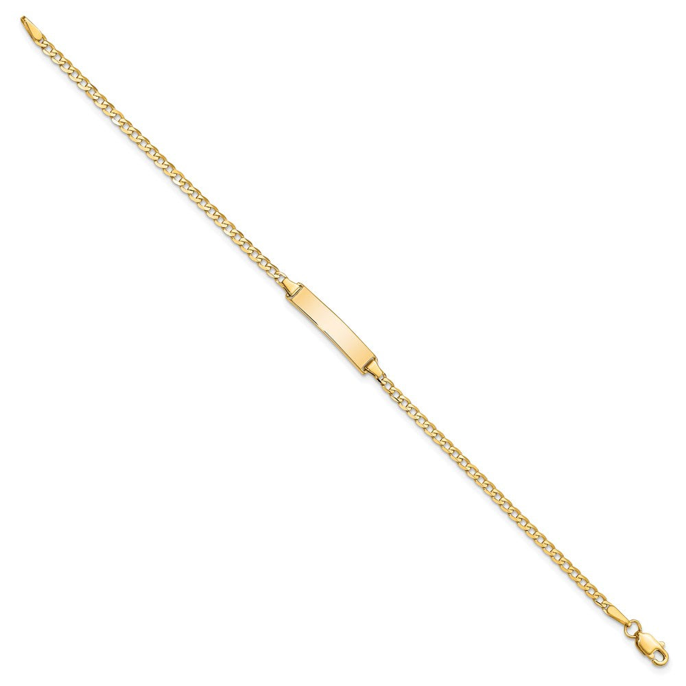 14k Flat Curb Link ID Bracelet