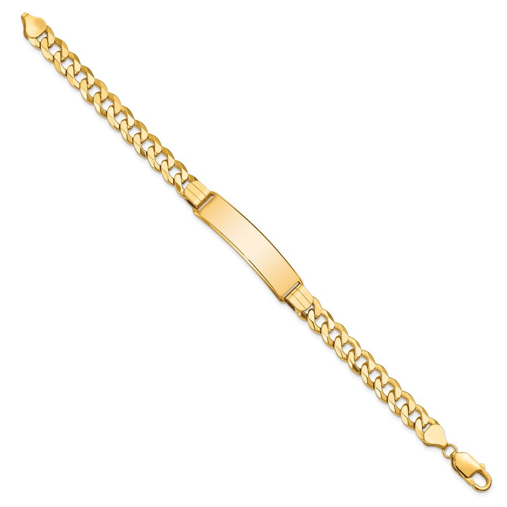 14k Flat Curb Link ID Bracelet