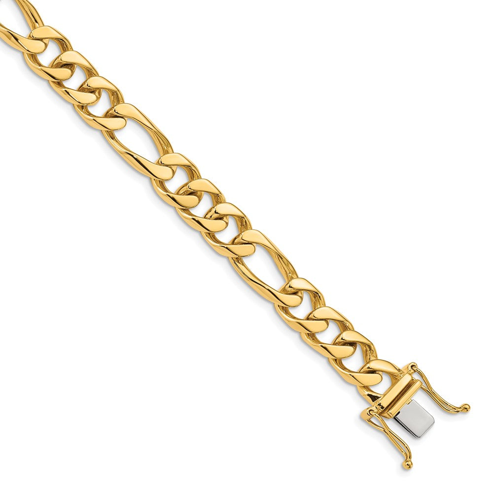 14K Hand Polished Figaro Link with Box Catch Clasp Chain