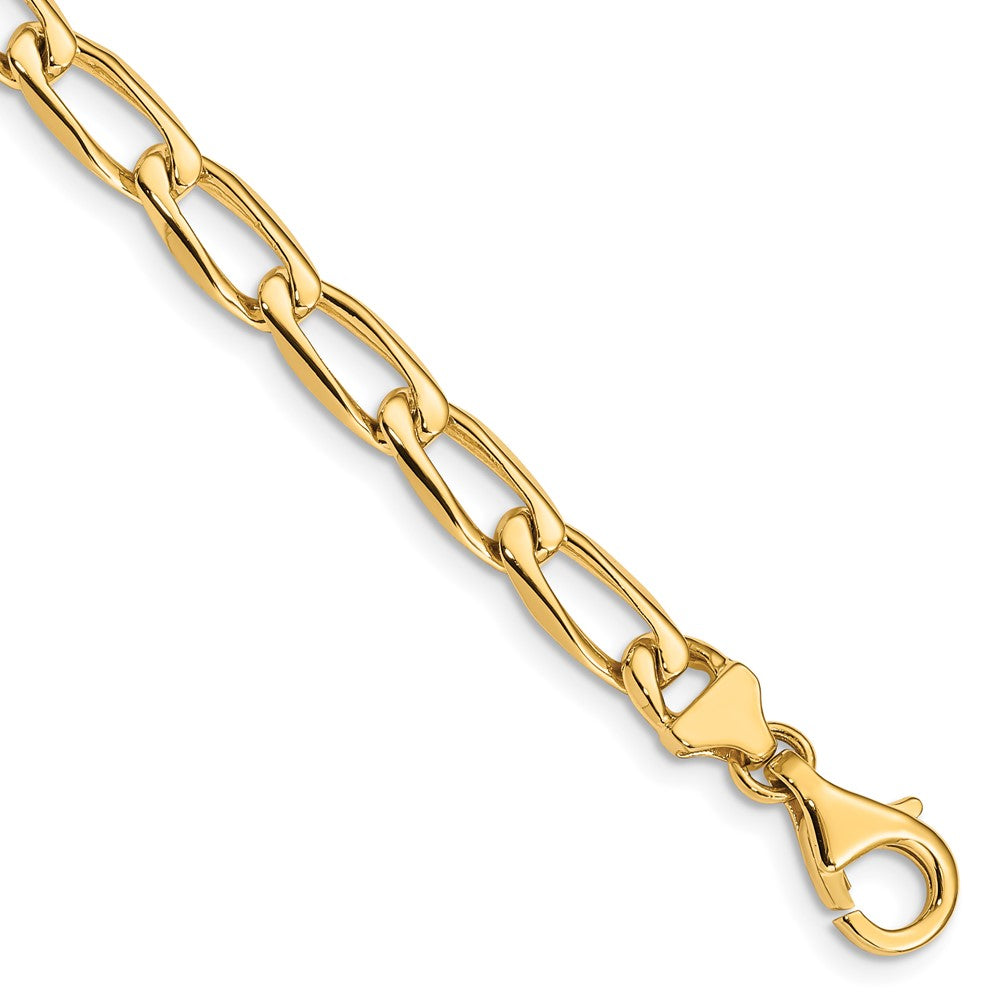 14K Hand Polished Fancy Open Link with Fancy Lobster Clasp Chain