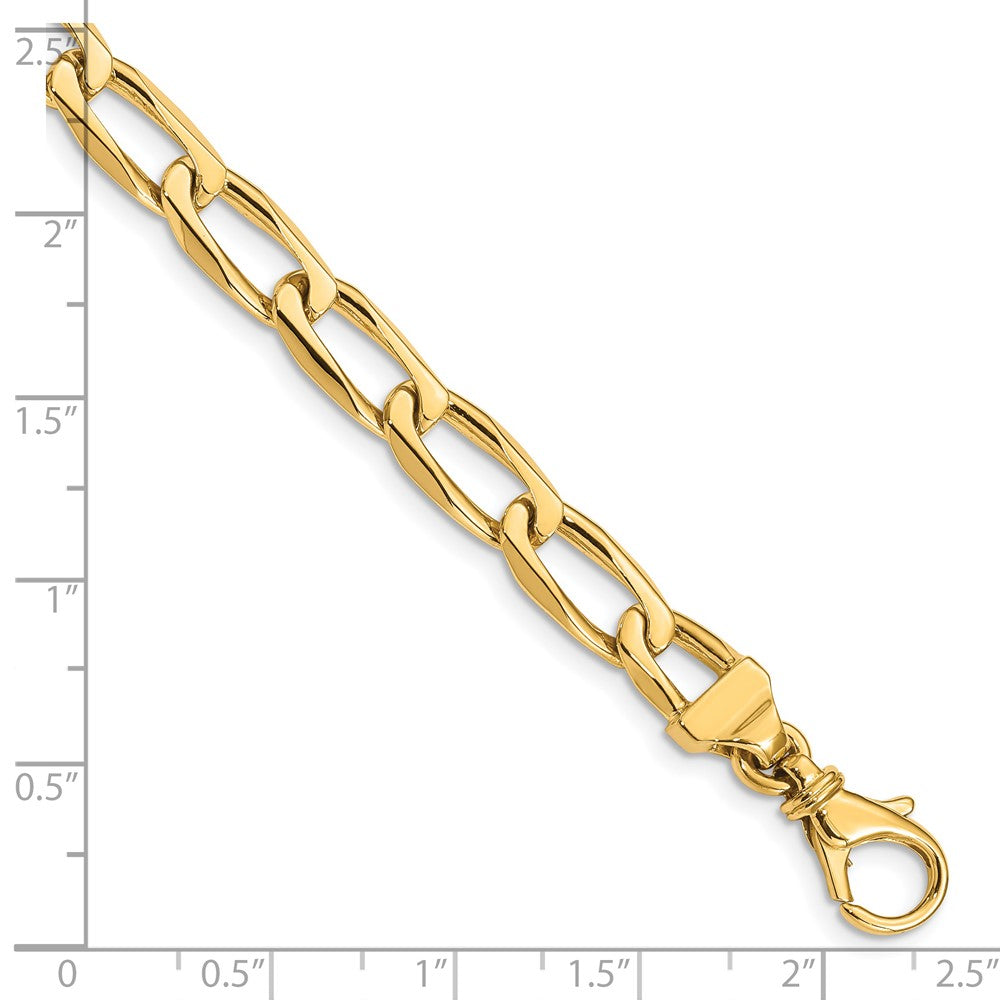 14K Hand Polished Fancy Open Link with Fancy Lobster Clasp Chain