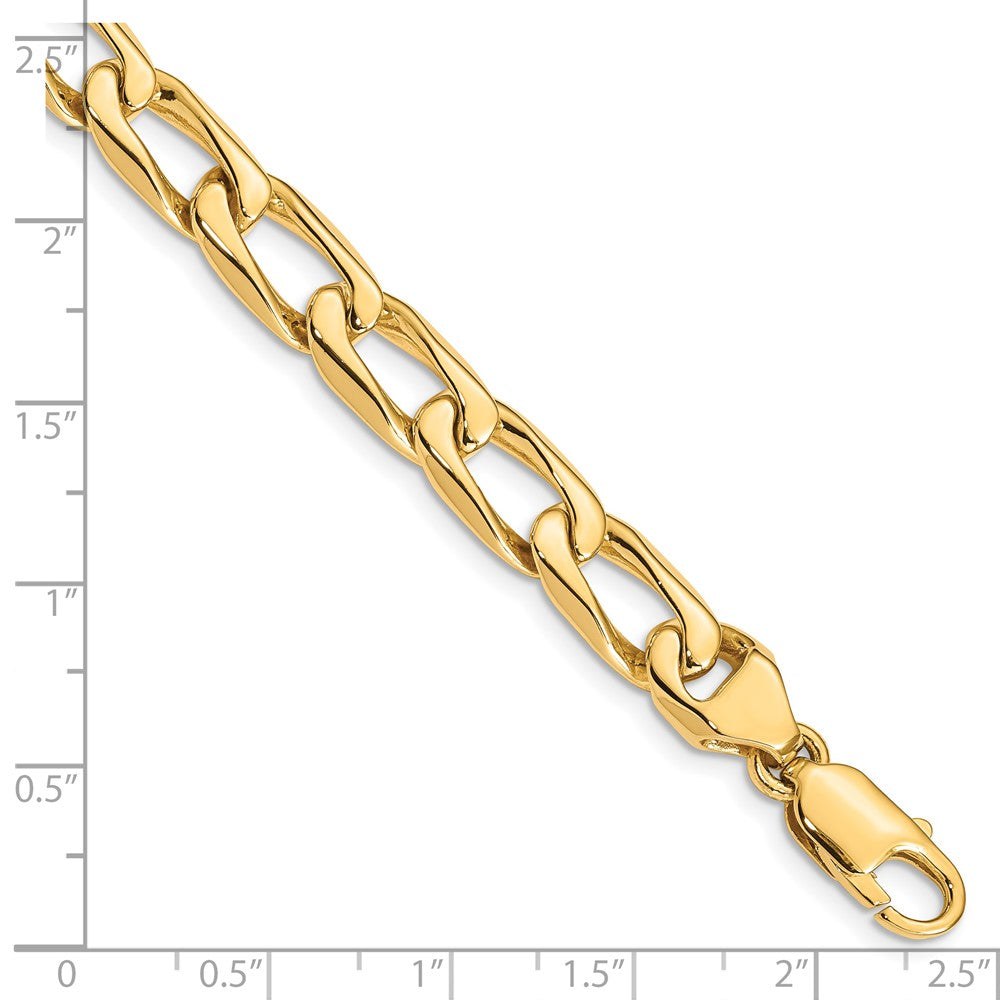 14K Hand Polished Fancy Open Link with Lobster Clasp Chain